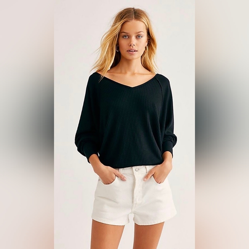 Free PeopleFree People Santa Clara Thermal Black - Picture 1 of 14